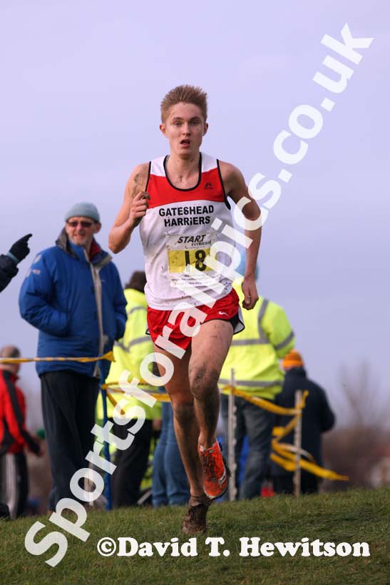 Jo Armstrong (Gateshead) 5th under-17 men North Eastern Cross Country, Champs., Temple Park, South Shields. Photo: David T. Hewitson/Sports for All Pics